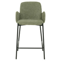 Lyka Upholstered Barstools, Sage Set of 2