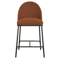 Avigail Boucle Barstools, Terracotta Set of 2