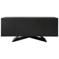 Oscar Ceramic & Metal 4 Door Buffet Table, Charcoal