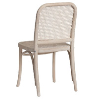 Selby Oak Timber & Rattan Dining Chair, White Wash