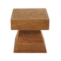 Elroi Reclaimed Pine Wood Square Side Table