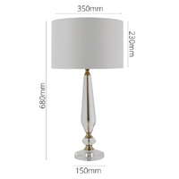 Brianna White Crystal Table Lamp