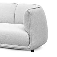 Jackson 3 Seater Fabric Sofa - Light Texture Grey