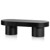 Paloma Wooden Oval Coffee Table, 140cm, Black