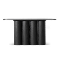 Bomen Wooden Console Table, Full BlacK