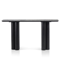 Oslo Wooden 1.6m Console Table, Full Black