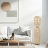 Twirla Rattan Floor Lamp - Large