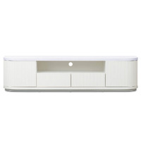 Cosmos 2m Veneer Top Entertainment TV Unit - Two Tone White