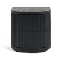 Cosmos Bedside Table - Full Black
