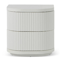 Cosmos Bedside Table - Full White