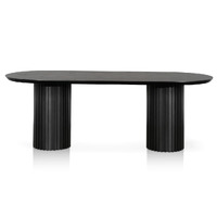 Samuel 2.2m Dining Table - Black Oak