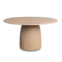 Flute 1.4m Round Dining Table - Natural
