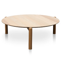 Nest of Ines Wooden Round Coffee tables - Natural