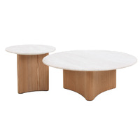 Laurie Nested Travertine Coffee Table - Natural