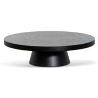 Jordana 1.1m Round Coffee Table - Black Oak