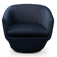 Blair Swivel Lounge Chair - Navy Velvet