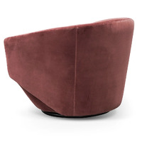 Blair Swivel Lounge Chair - Blood Orange Velvet