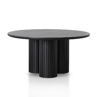 Ripple 1.5m Round Dining Table - Black Oak