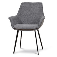 Set of 2 - Ariana Fabric Dining Chair - Spec Charcoal