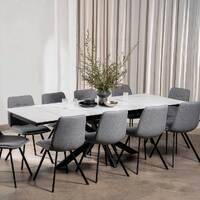 Craig Extendable Dining Table, Snow White