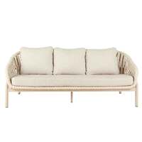 Elwood Outdoor 3 Seater Sofa, Cream