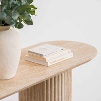 Mile Console Table, Limestone