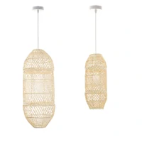 Zinnia Rattan Pendant Light - Small