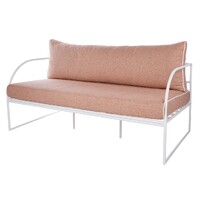 Reeve Outdoor 2 Seater Sofa - Pink & White