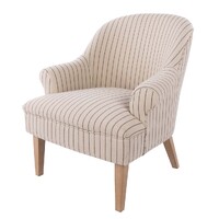 Monet Armchair, Off White & Oak White Wash