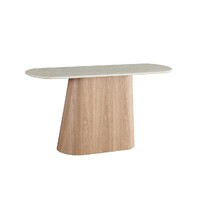 Windsor Console Table - White Travertine Matte Marble Top