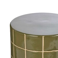 Hugo Side Table Green & Off White