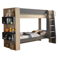 Kingsley Single Bunk Bed with Bookshelf