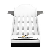 Space Shuttle Adjustable Kids Bed with Toy Box Storage