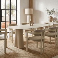 Paloma Dining Table – Matte Tofu