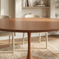 Evolve Round Dining Table , Pumpkin