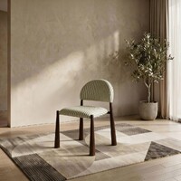 Emilie Set of 2 Dining Chair, Moss Walnut
