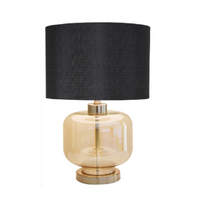 Bonnie Black Glass Table Lamp