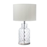 Ariel White Glass Table Lamp