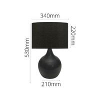 Coco Touch Charcoal Table Lamp