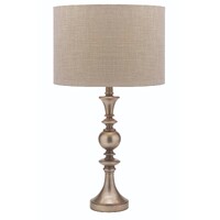 Callia Pewter Linen Sand Table Lamp