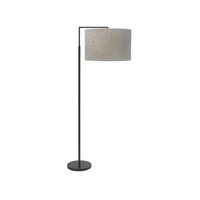 Black Kardinia Linen Sand Floor Lamp
