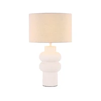 Isadora Ceramic Table Lamp, Matte White