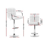 Skylar Set of 2 Bar Stools White