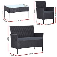 Argos 4 Piece Outdoor Bar Setting - Grey