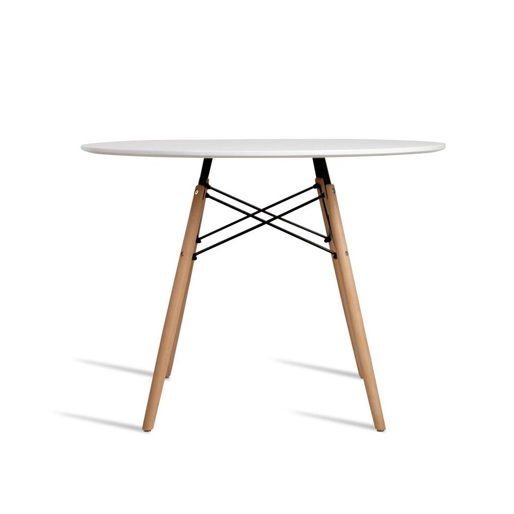 Mint Round 4 Seater Dining Table 100cm - White
