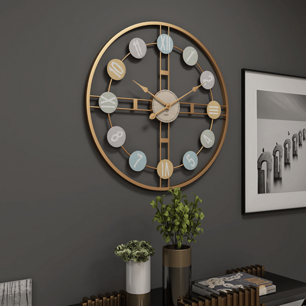 Lili Pastel and Gold Wall Clock