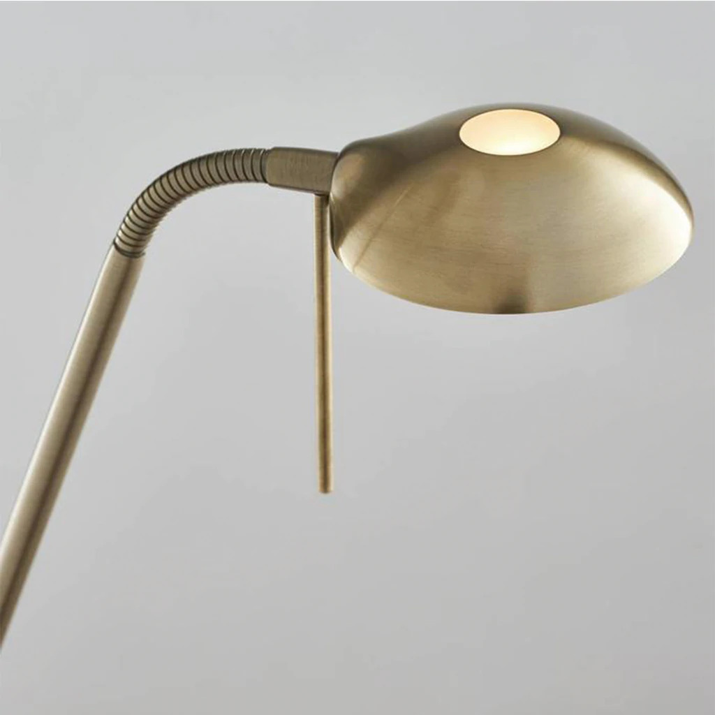 Reed LED Mother & Child Floor Lamp Antique Brass