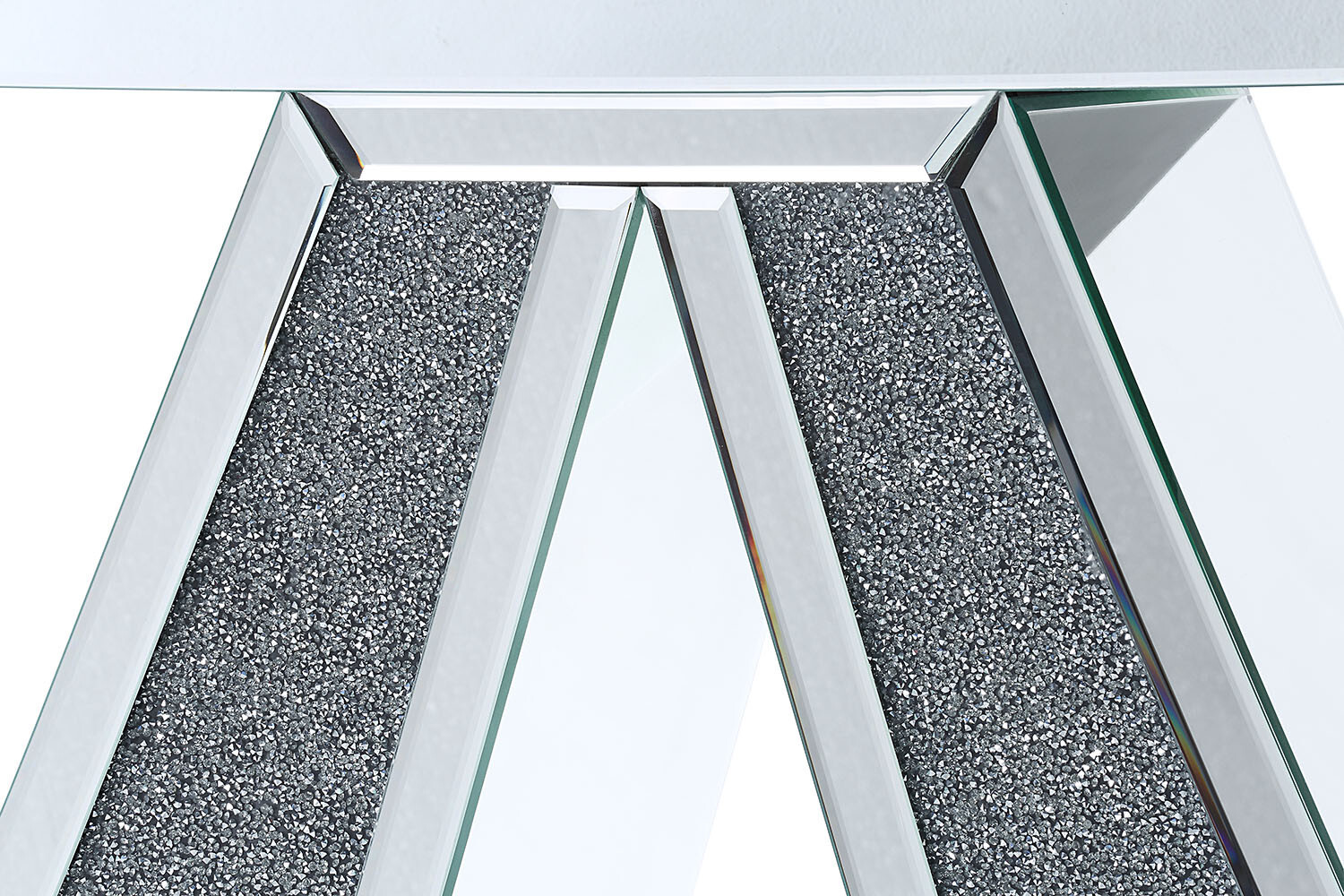 Evita Mirrored Hallway Console Table Crushed Diamonds