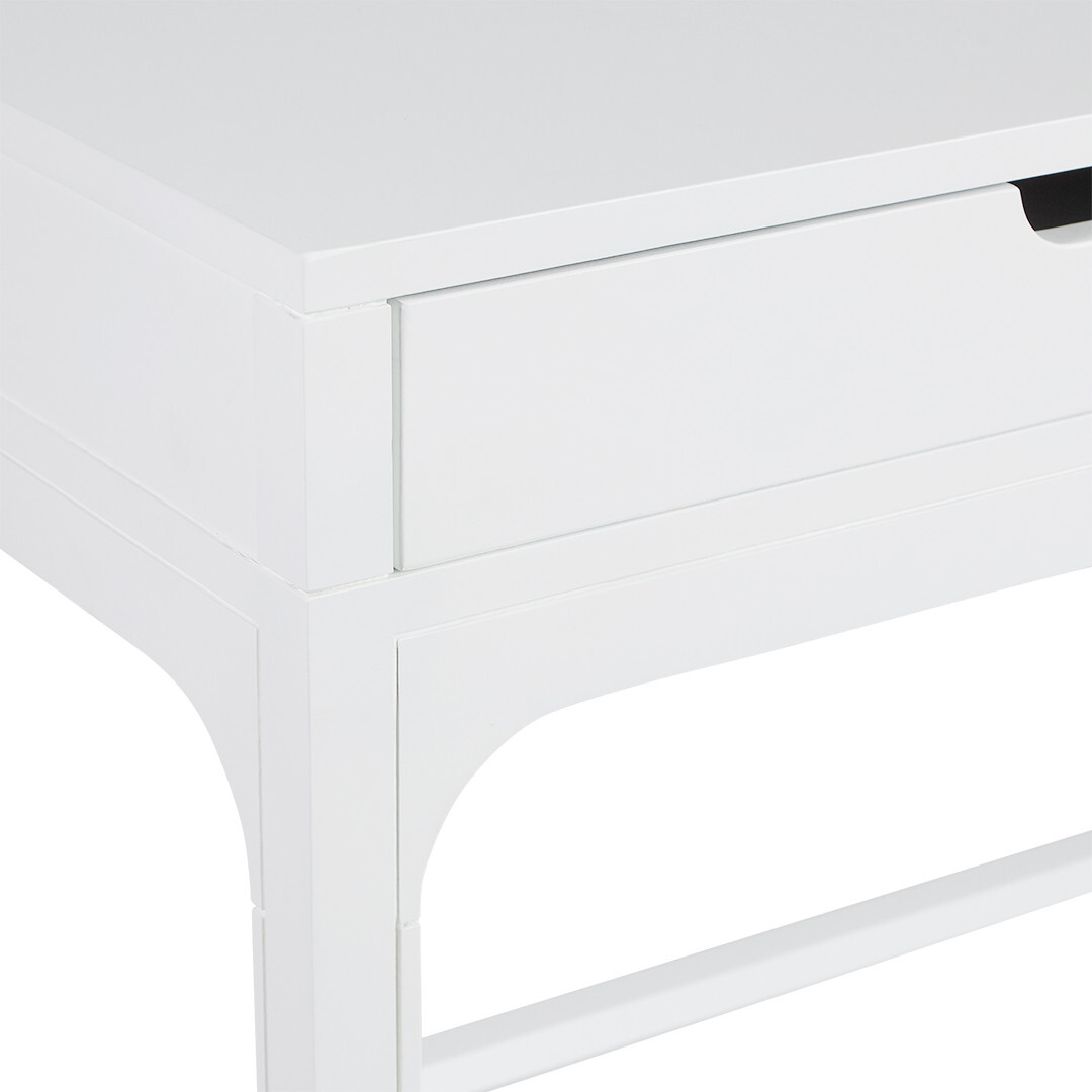 Arco Wooden Desk, 135cm, White