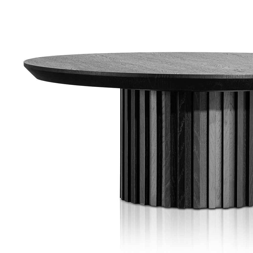 Cosmo 90cm Wooden Round Coffee Table, Black